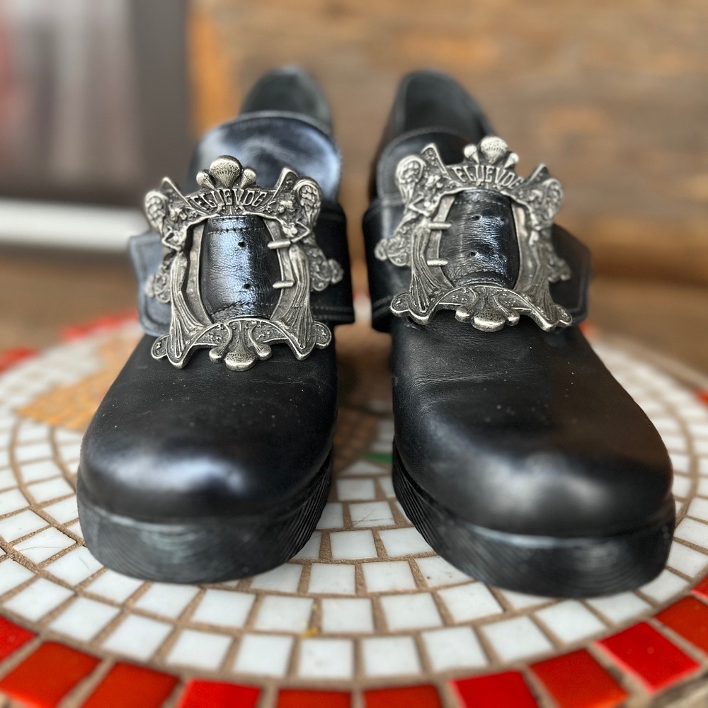 John Fluevog MISSION ENGLE Blue Metallic W6